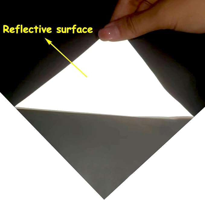 HTVVETUR Reflective Heat Transfer Vinyl Roll 12 Inch by 5 Feet Iron on DIY