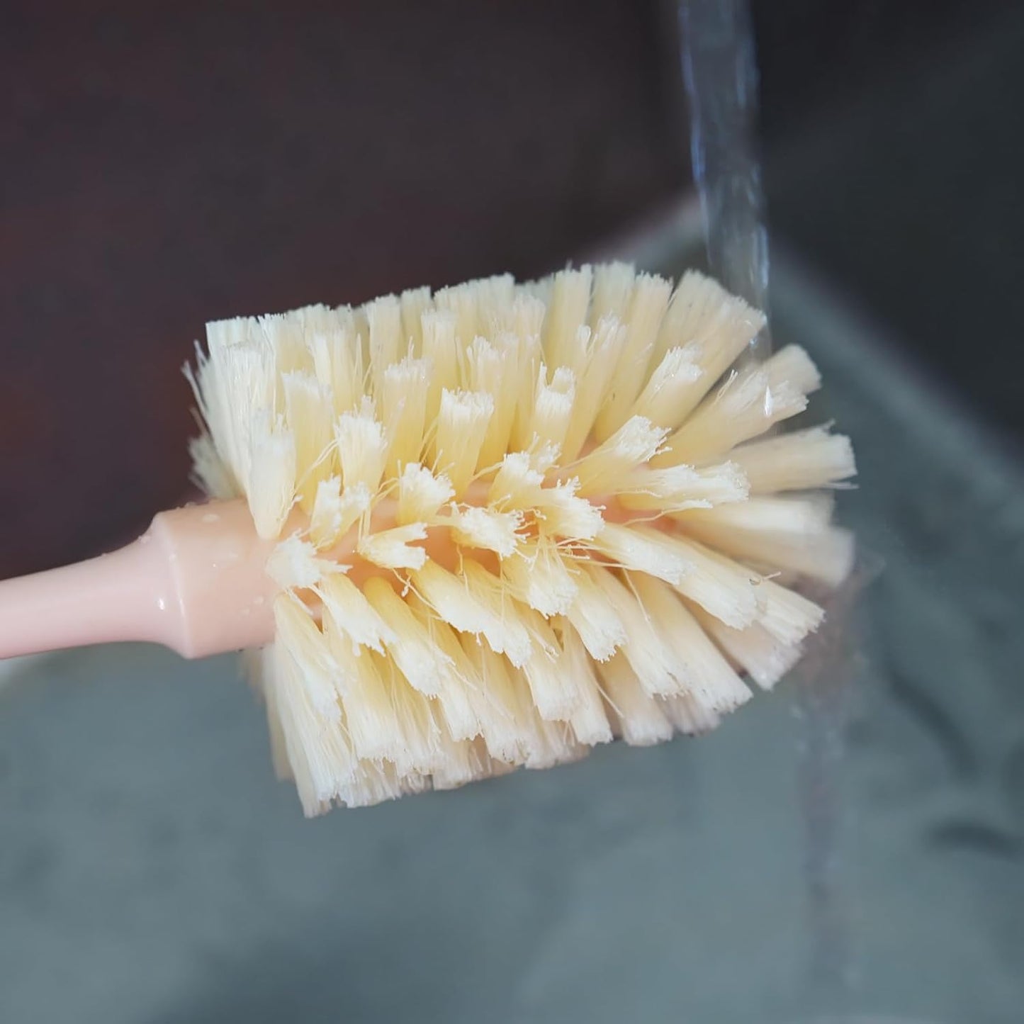 Bottle Brush, Bendable Long Handle Cleaner Brushes for Cleaning Neck Bottles, Baby Bottles, Water Bottles, Tumblers, Flask, Bird Feeder, Vase and Home Kitchen Sink Cleaning Brush (Yellow Powder)