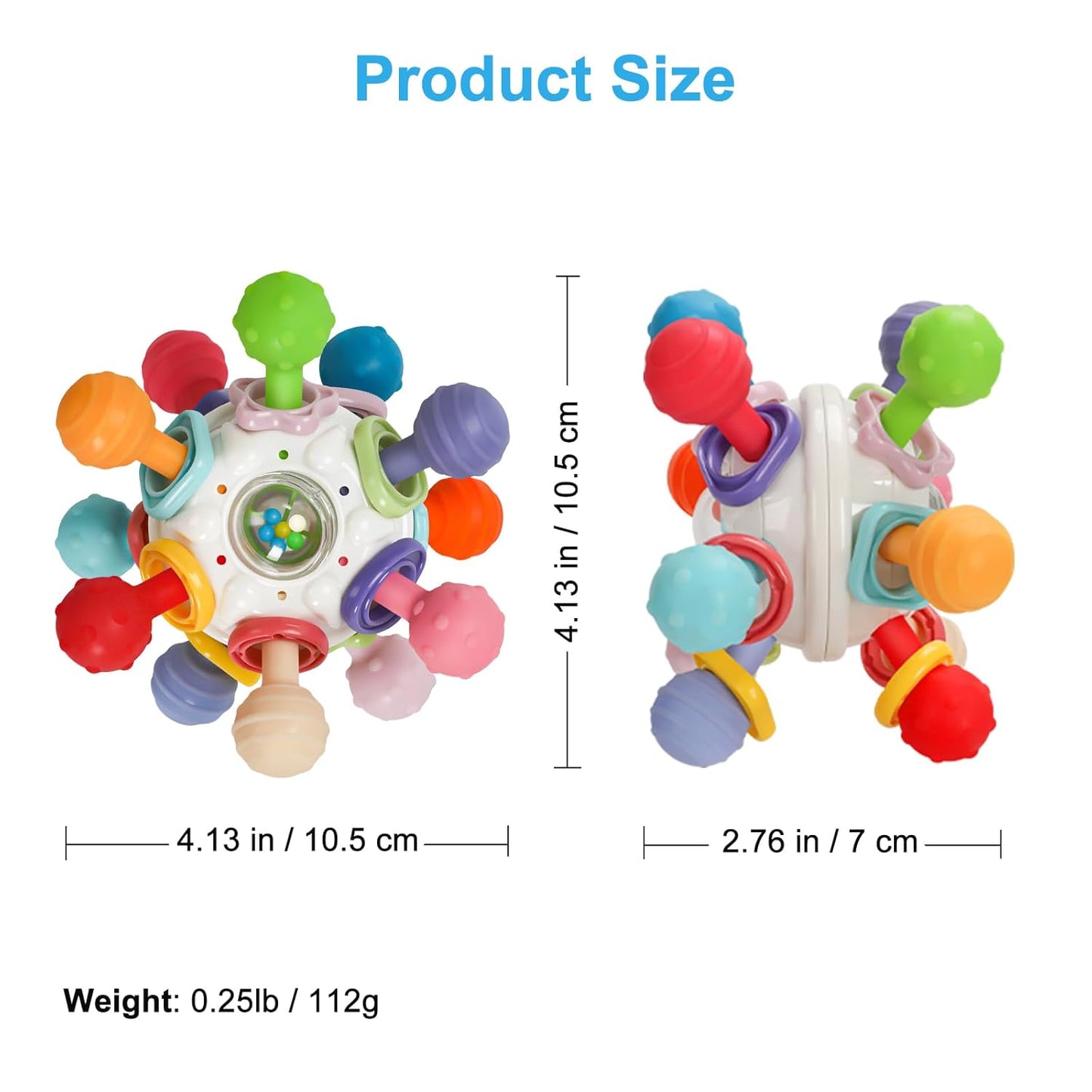 Baby Montessori Sensory Toys for 0-6 6-12 Months, Baby Teether Teething Toys for Babies 0 3 6 9 12 18 Months, Newborn Infant Learning Developmental Toys Gifts for 1 2 Year Old Boys Girls