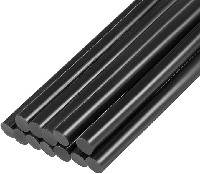 uxcell Mini Hot Glue Sticks for Glue Gun 7mm x 100mm Black 12pcs