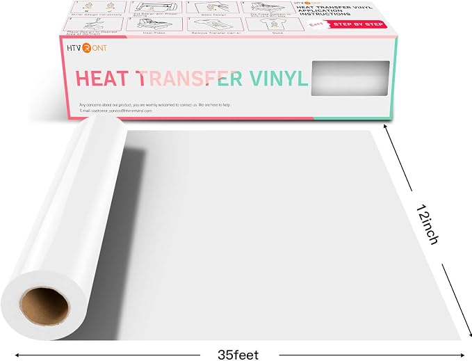 HTVRONT HTV Vinyl Rolls Heat Transfer Vinyl, Iron on Vinyl