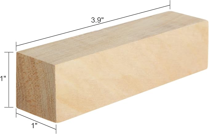CYEAH 40 Pcs Basswood Carving Blocks, 4” x 1” x 1” Wood Blocks