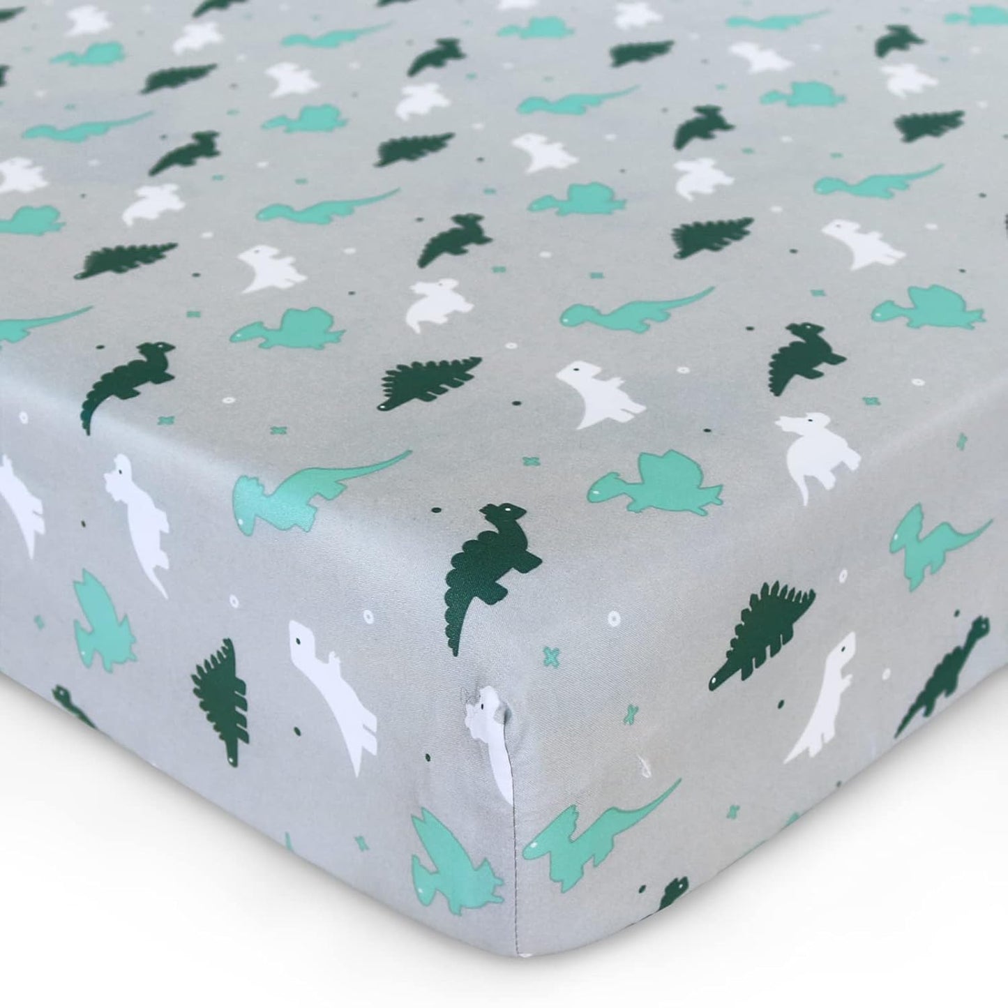 Crib Sheets for Boys or Girls 2-Pack, Fitted Crib Sheet 52'' x 28'' for Standard Crib & Toddler Mattres, Soft and Breathable Material, Baby Crib Sheets Neutral, Grey