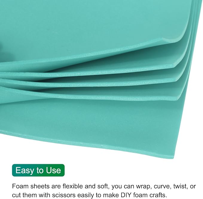 MECCANIXITY EVA Foam Sheets Green 35.4 Inch x 19.7 Inch 2mm Thick Crafts Foam