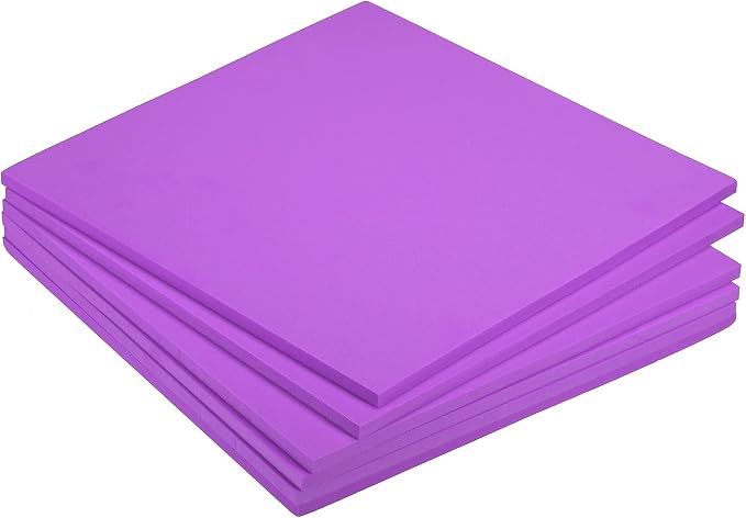 MECCANIXITY EVA Foam Sheets Purple 9.8 Inch x 9.8 Inch 7mm Thick Crafts Foam