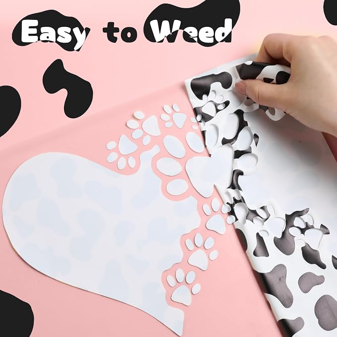 HTVRONT Cow Print HTV Vinyl