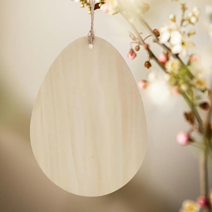 10 PCS Basswood Easter Egg Decoration Set