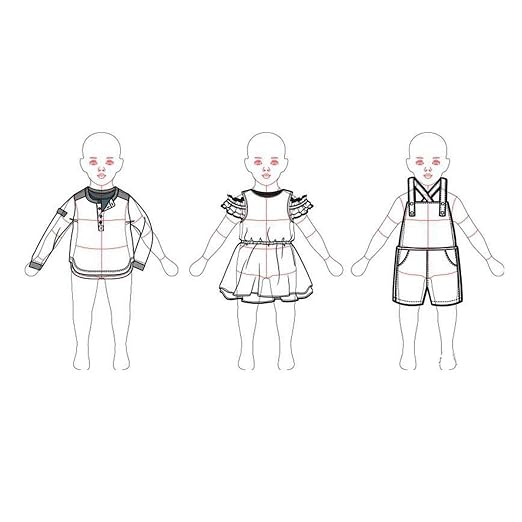 2Pcs Child's French Curve Ruler Sewing Humanoid Patterns Design, Clothing