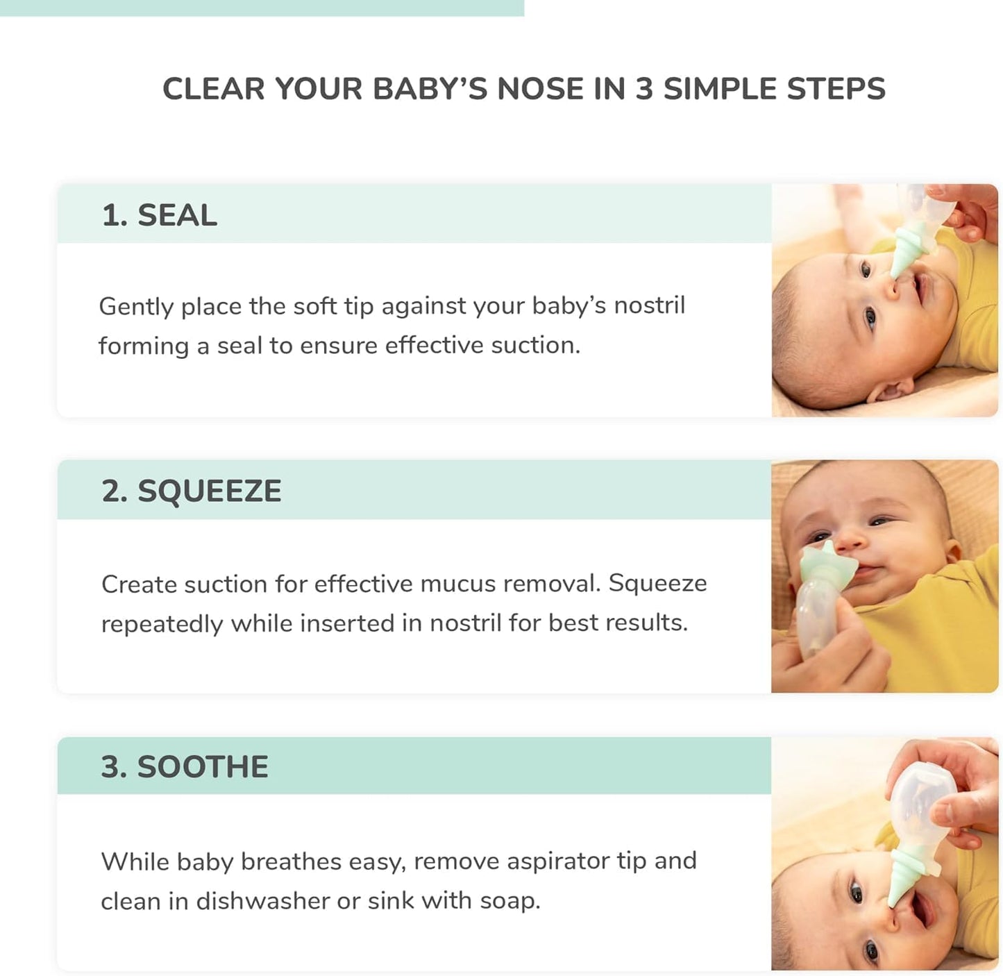 Dr. Rose's Nasal Aspirator for Baby | Pediatrician Patented Dual-Suction Nose Cleaner for Baby (Pack of 2, 2, Count)