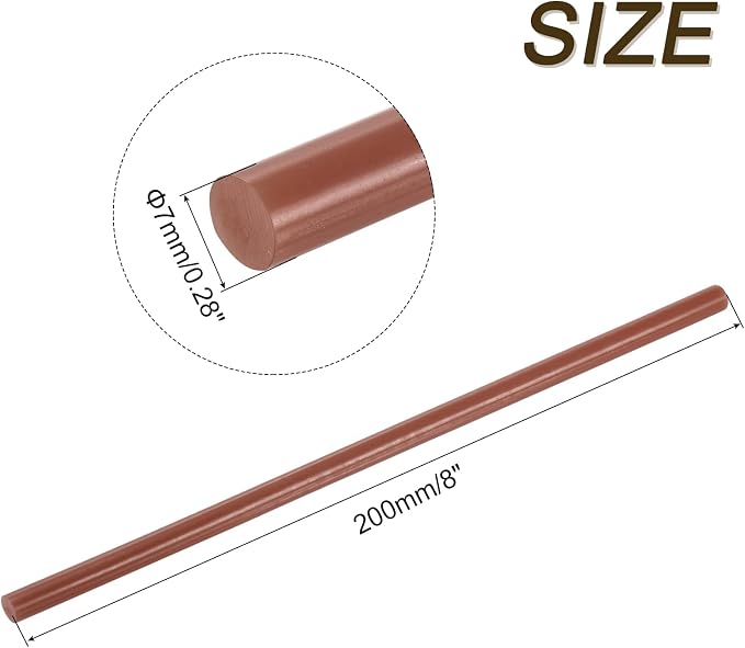 uxcell 30pcs 7mm x 200mm Full Size Hot Glue Gun Sticks 8-inch x 0.27-inch High