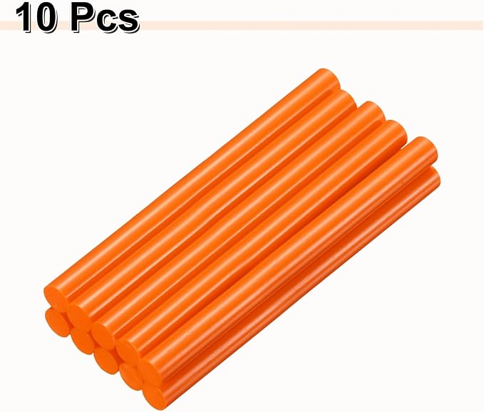 HARFINGTON 10pcs Hot Glue Sticks 0.43" Dia x 5.91" Long EVA Mini Hot Melt