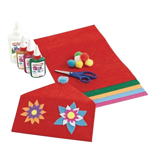 Colorations Felt Sheets, 10 Colors, Each 9" x 12", Sewing DIY Craft, Non Woven