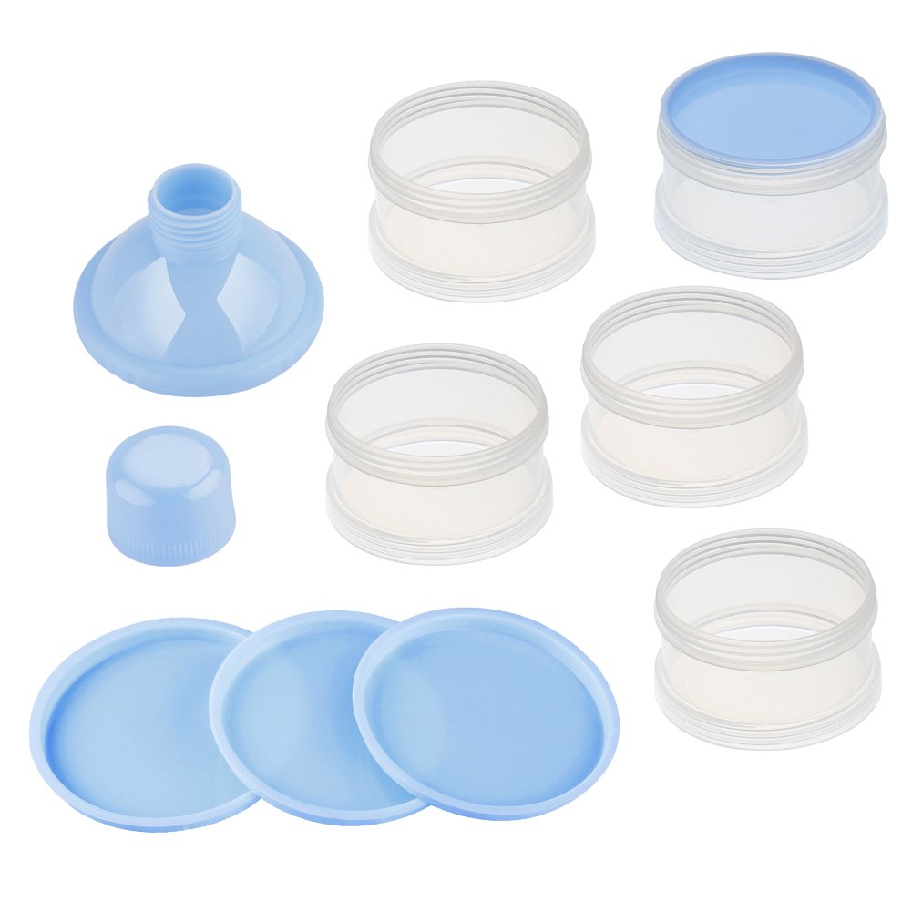 Accmor Formula Dispenser On The Go, 5 Compartments Stackable Formula Container for Travel, Baby Milk Powder Kids Snack Container, BPA Free