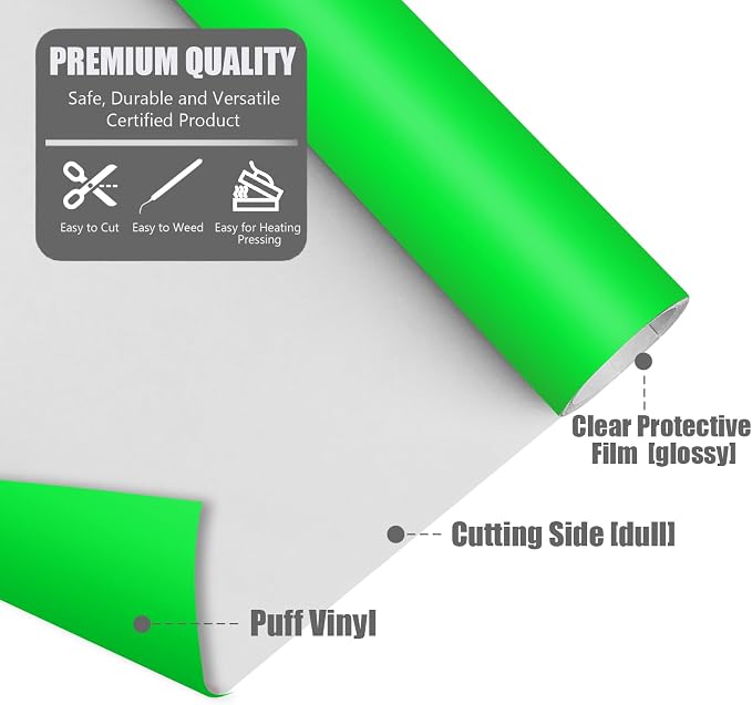 TransWonder Grass Green Puff-Vinyl-Heat-Transfer