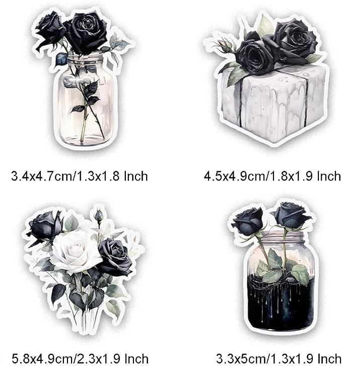 Dark Aesthetic Stickers 80 Pcs, Water Bottle Vinyl Waterproof Sticker
