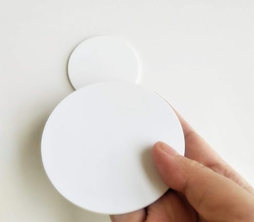 Set of 20 White Acrylic Discs, 1/8" Thick Round Transparent Circle Blanks