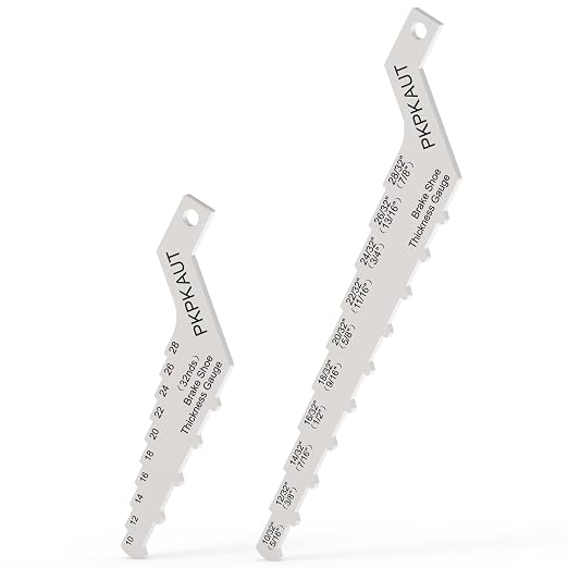 2Pcs Mini Tech Gauge 32nds Brake Pad Measuring Tool, 2-in-1 32ths-Labeled
