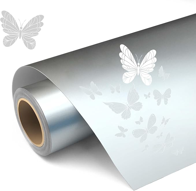 Glossy Silver Permanent Vinyl, Durable & Removable Roll