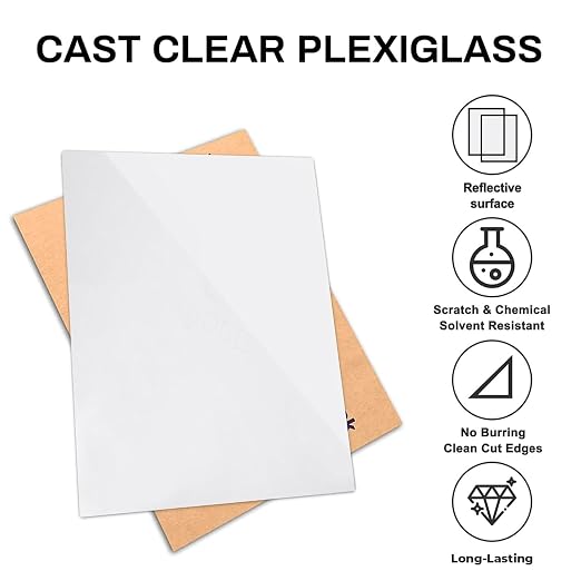 White Acrylic Sheet 8 x 12 x1/8 Inch Thick, Frosted Plexiglass Sheet | Acrylic