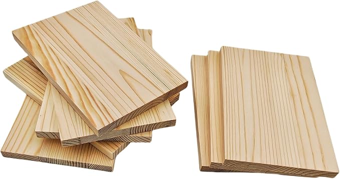 8PCS Rectangle Wood Boards Unfinished Wood Blocks