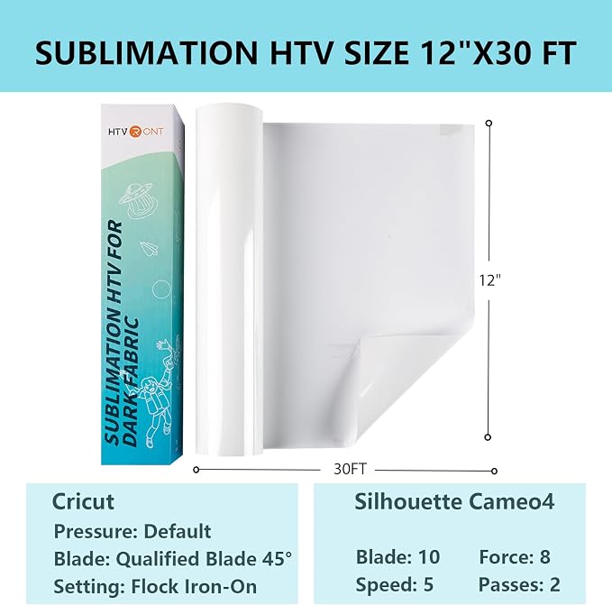 HTVRONT Sublimation HTV for Dark/Light Fabric