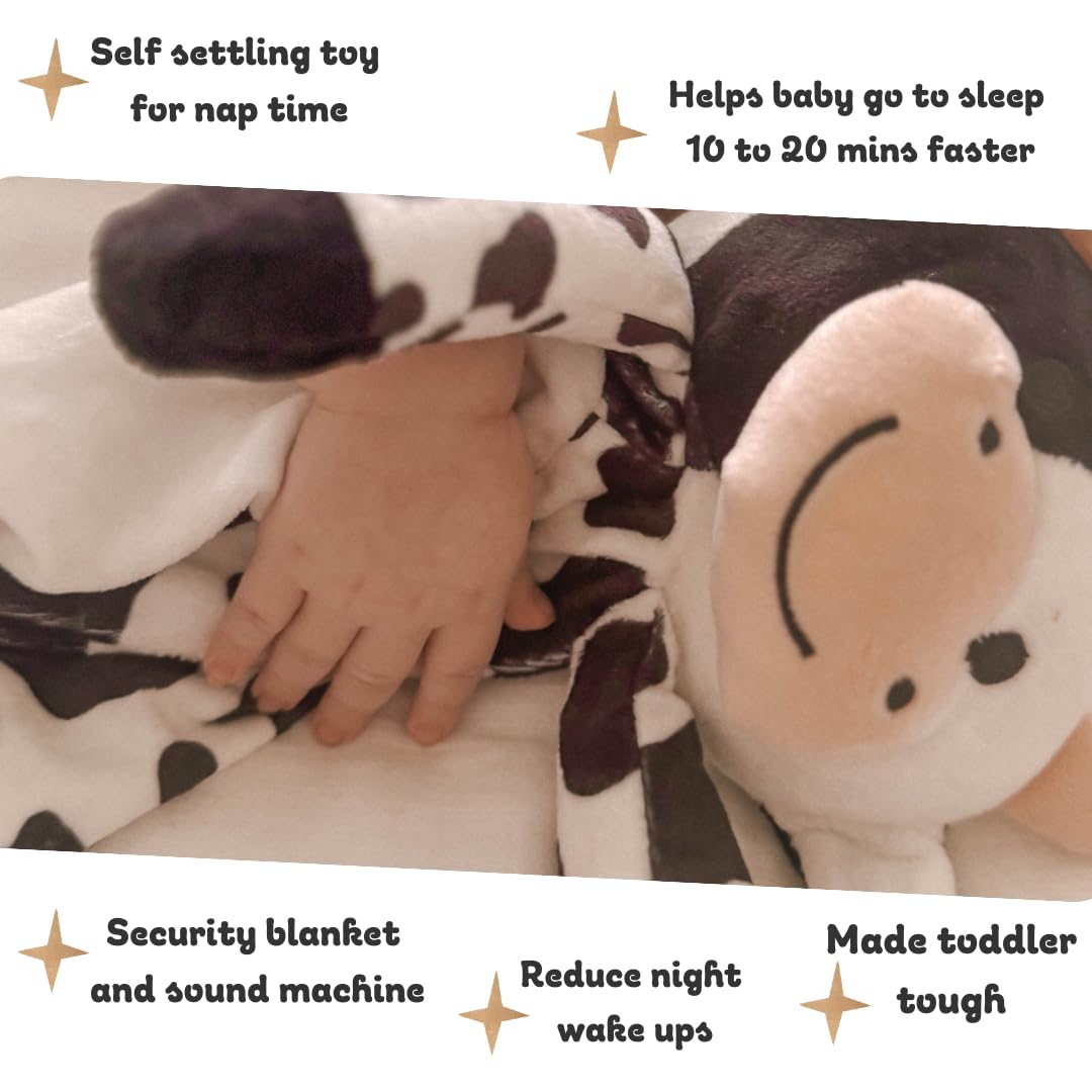 Newborn Gift - White Noise & Lullaby Plush Lovey Helps Speed up Pre-Sleep Calming Routine - Reduce Night Wakeups – More Quality Sleep for Mom – Baby Gift Newborn - Toddler Toy