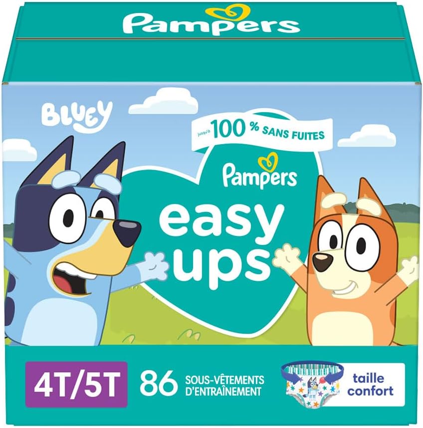 Pampers Potty Training Underwear for Toddlers, Easy Ups Diapers, Training Pants for Boys and Girls, Size 6 (4T-5T), 86 Count, Giant Pack