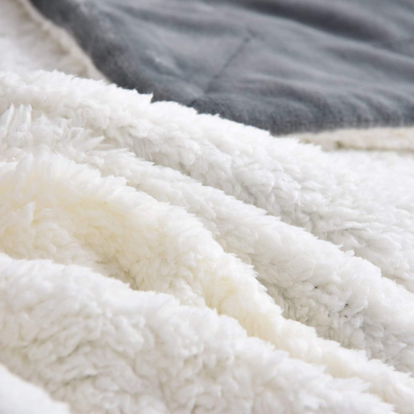 NANPIPER Sherpa Blanket Warm Blankets for Winter Super Soft Fuzzy Flannel Fleece/Wool Like Reversible Velvet Plush Couch Blanket Lightweight(Grey Throw Size 50"x60")