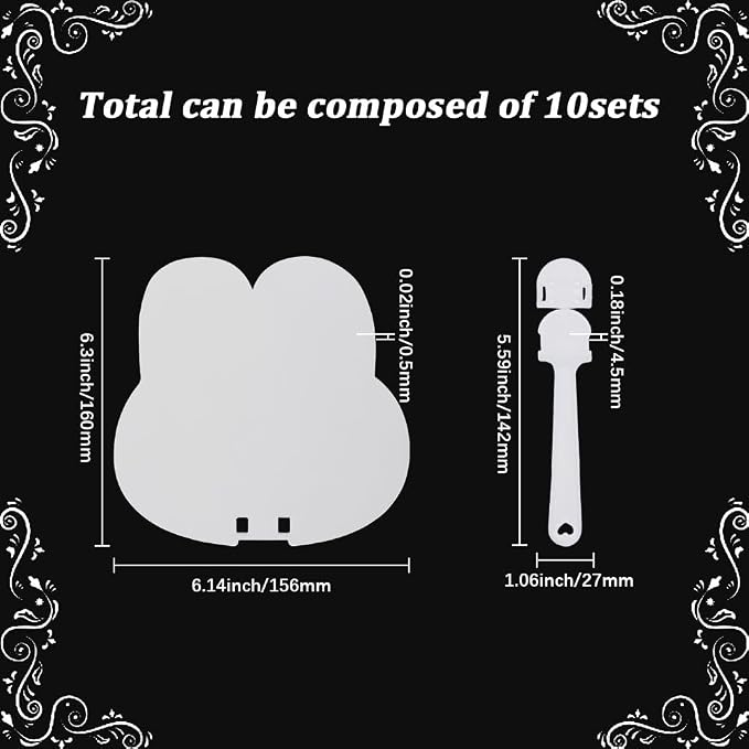 10Pcs Blank Plastic Hand Fans PVC Transparent Hand Fan Cute Handheld