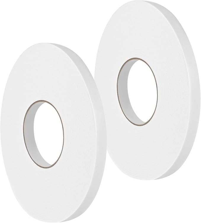 Double Sided Foam Tape 0.5In x 52.5FT 2 Pack, Mounting Tape Heavy Duty