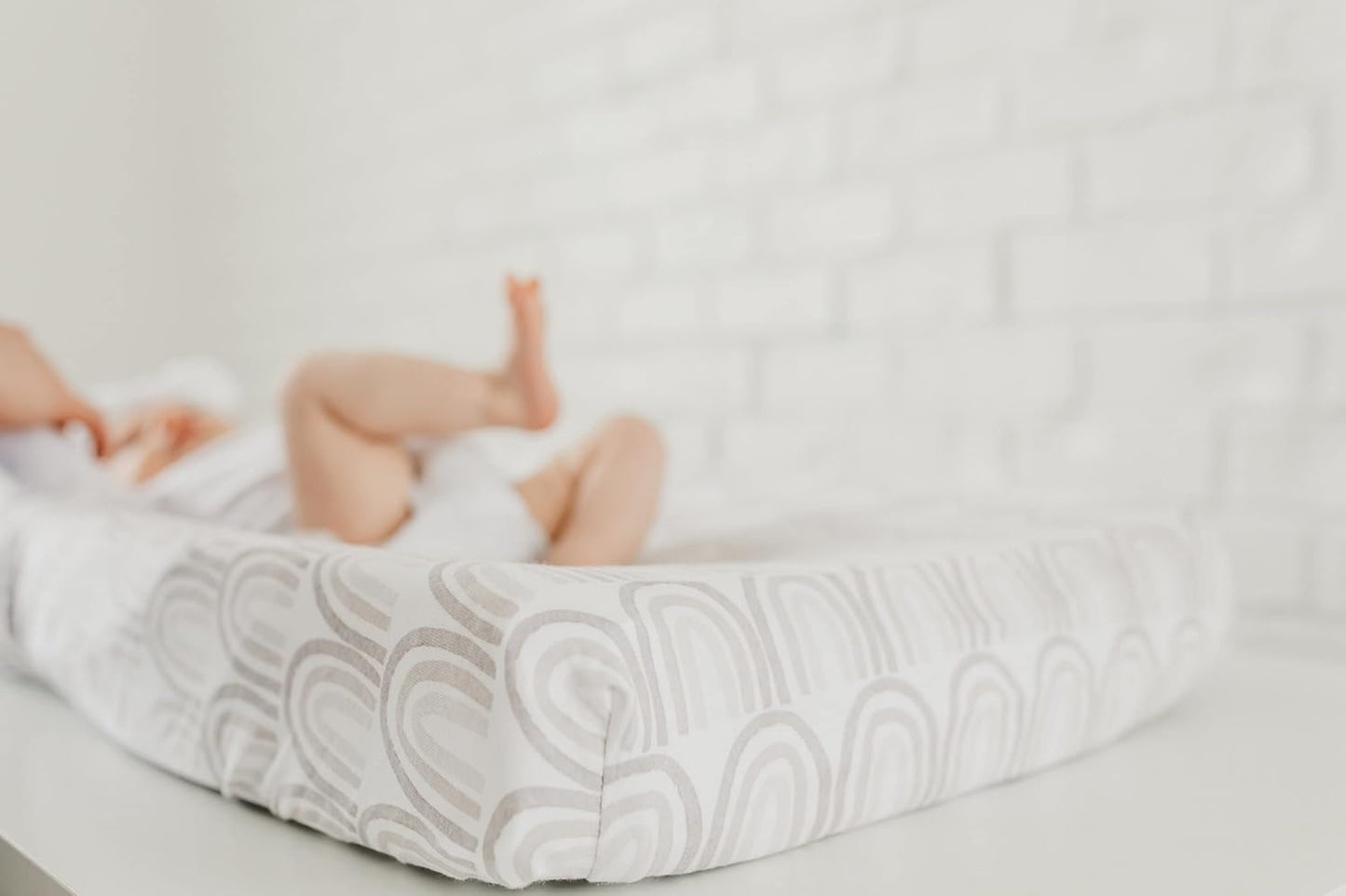 Copper Pearl Premium Knit Changing Pad Cover Soft, Stylish, and Universal Fit for All Standard Diaper Changing Pads, Trendy Design Changing Pad Covers, Bliss