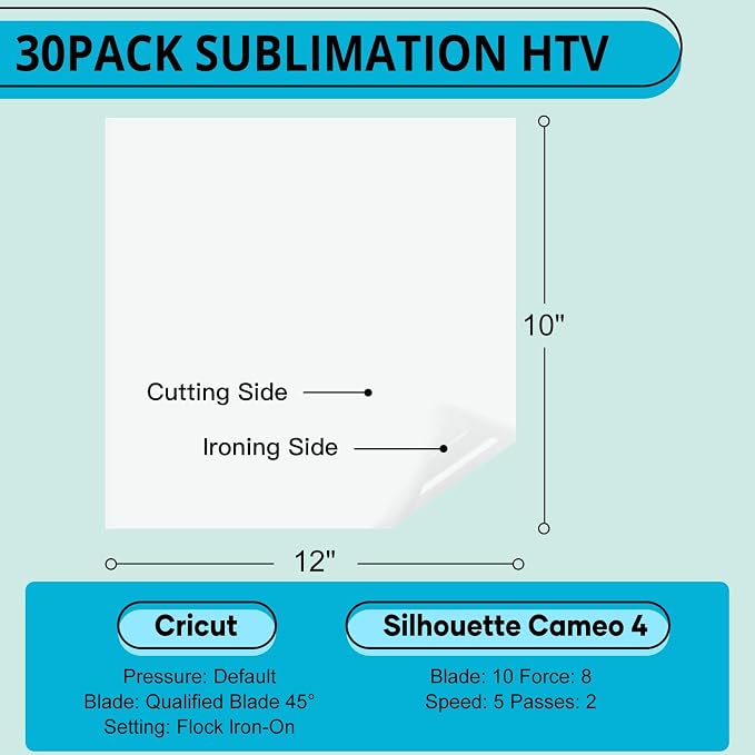 HTVRONT Sublimation HTV Sheets for Cotton Fabric