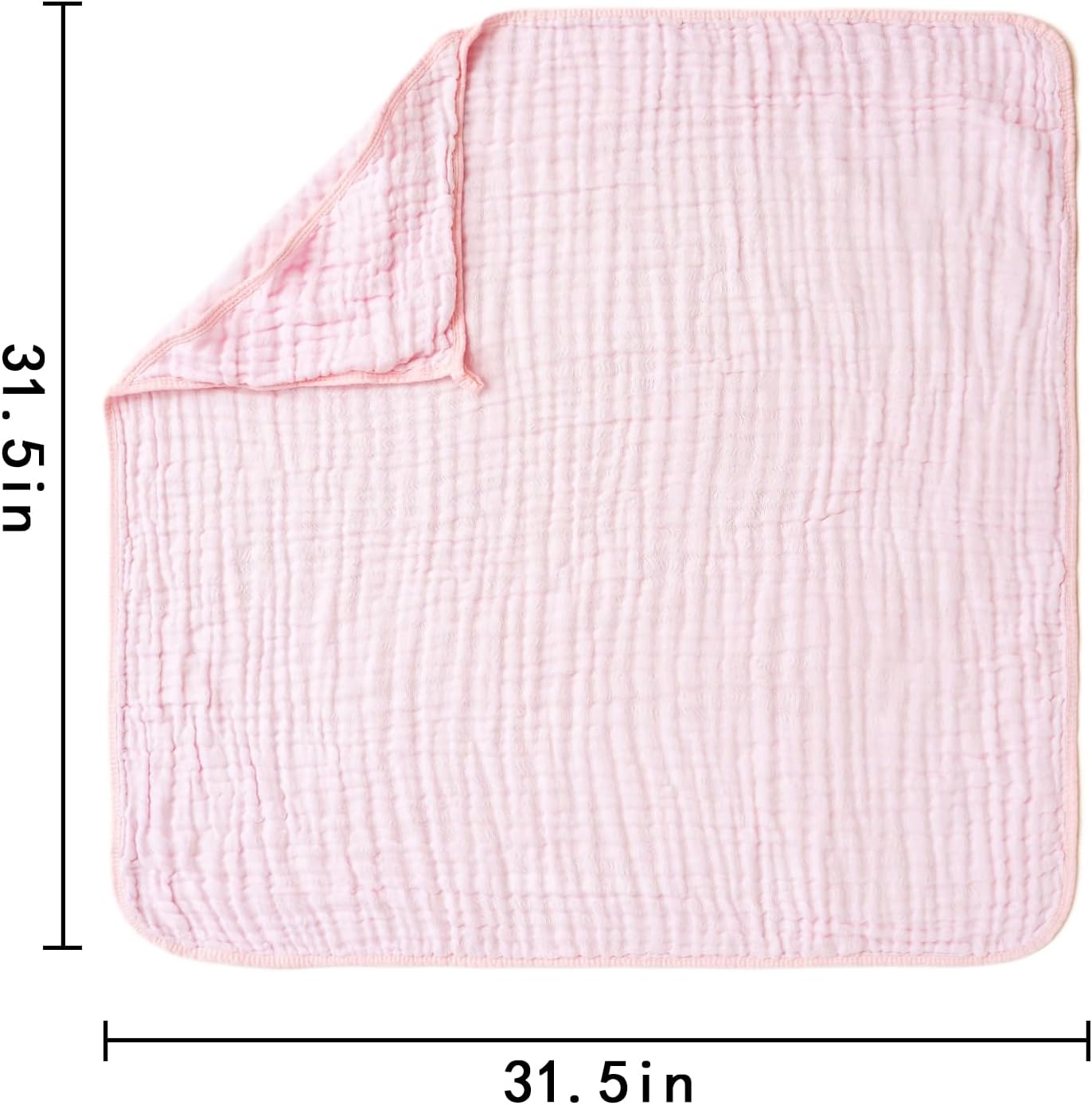 Muslin Hooded Baby Towels,2 Pack Baby Bath Towels,Large 31.5x31.5Inch,Hooded Towels for Baby and Infant,Soft&Absorbent(Green and Pink)