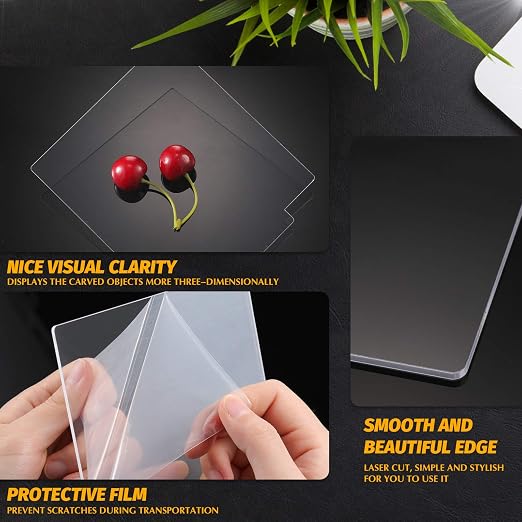 6 Pieces 2 mm Acrylic Sheet Transparent LED Film