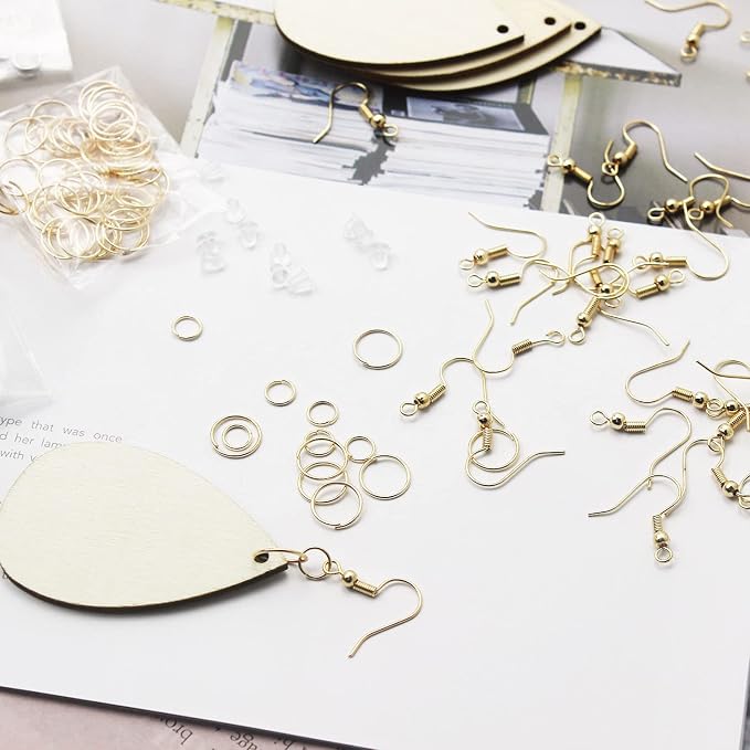 500 Pcs Unfinished Wooden Earrings