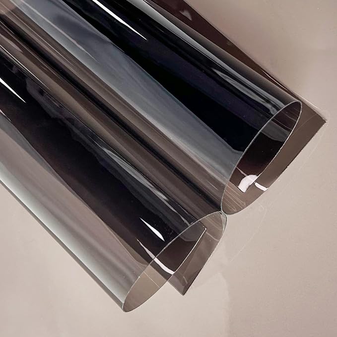 Transparent PVC Faux Leather Sheets, Glossy Waterproof Clear Vinyl Fabric