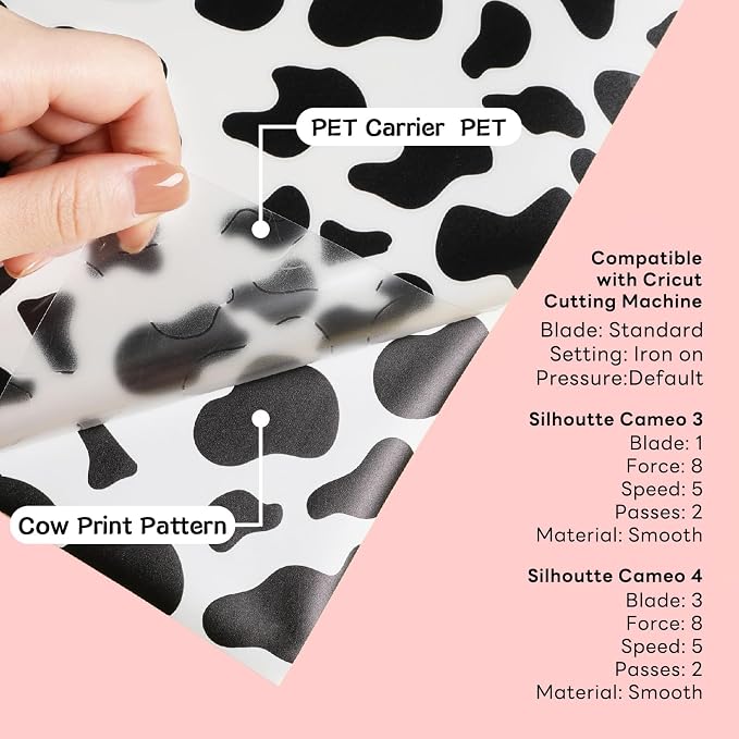 HTVRONT Cow Print HTV Vinyl