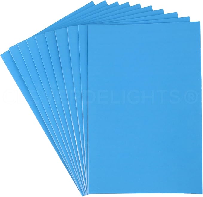 10 Pack - CleverDelights 8" x 12" Foam Sheets - Assorted Colors - Large Self