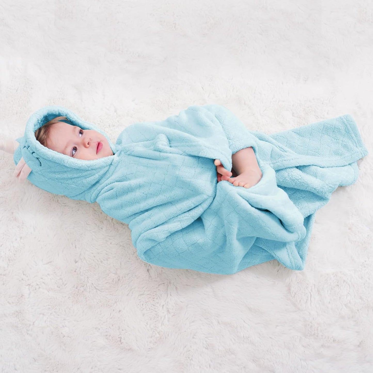 Toddler Hooded Towel Kids Bath Towels Baby Bath Towels for Boy Girl 0-5 Years, 2-Pack Soft & Absorbent Toddler Bath Towel Baby Hooded Bath Towels for Babies, Thick Large 50''x32'' Hooded Baby Towels