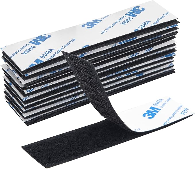 Hook and Loop Tape 1in x 4in 10 Pairs, Slef Adhesive Interlocking Strip