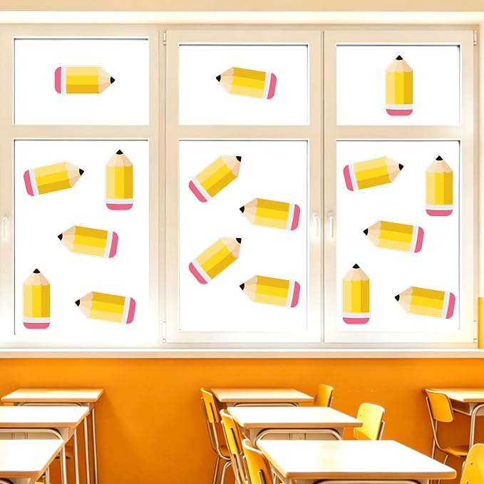 54Pcs Pencil Cutouts Pencil Name Tags, Classroom Pencils Themed Bulletin Board