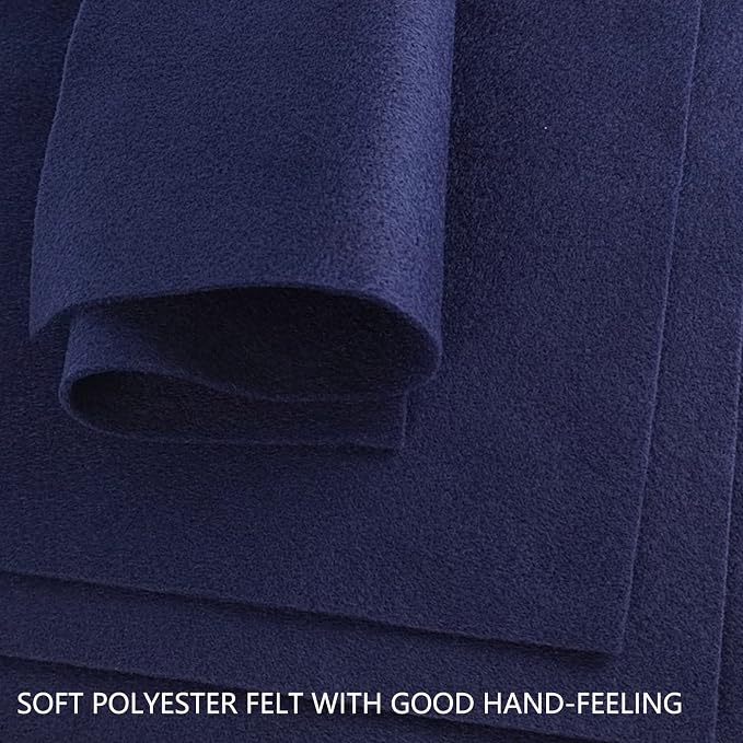 Jtnohx Color Felt, Soft Felt Sheets, 1.4mm Thick 8"x12" Handicraft Felt Fabrics