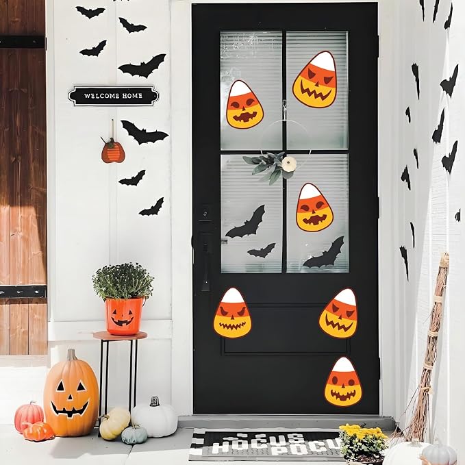 48 Pcs Candy Corn Cutouts Halloween Paper Cut-Outs Candy Corn Bulletin Board