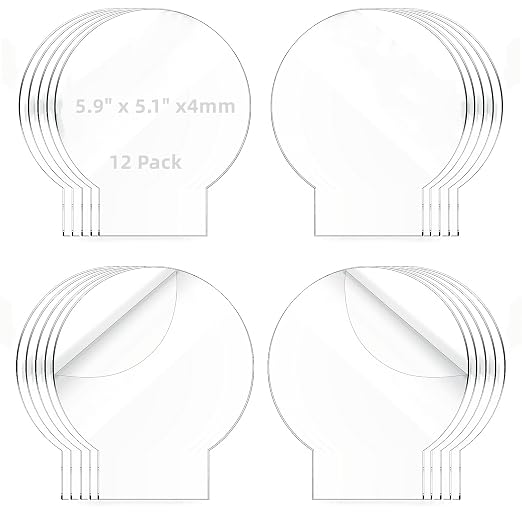 12 Pcs Round Clear Cast Acrylic Sheets LED Light Base | Clear Plexiglass
