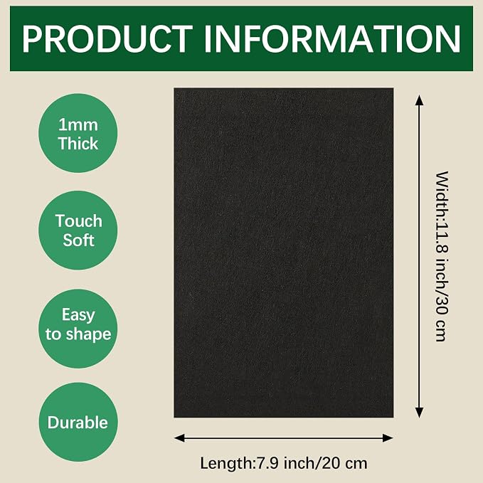 LIZOIDZSM 66 pcs Colored Felt Fabric Sheet, 12 x 8 inch Pastel Felt Sheets