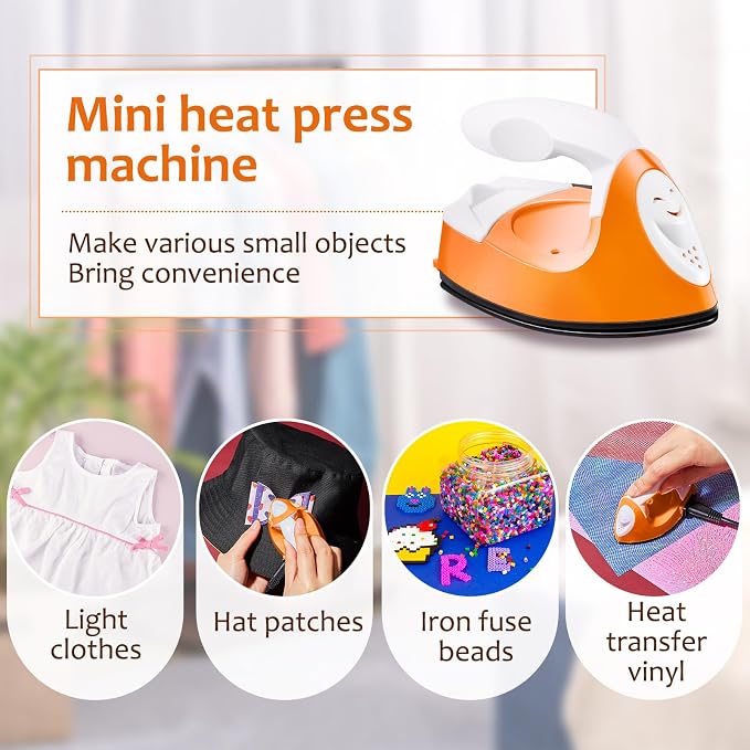Honoson Mini Craft Iron Mini Heat Press Small Iron 3.93 x 2.36 x 2.76 in