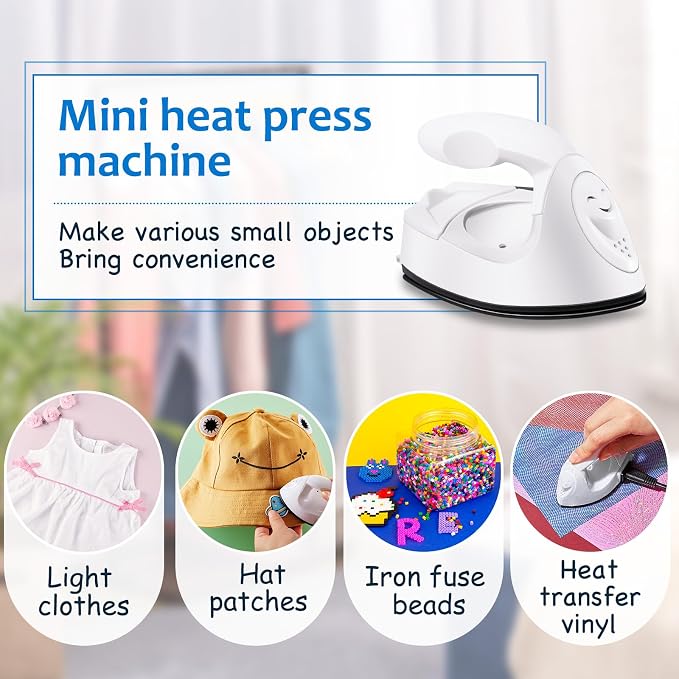 Honoson Mini Craft Iron Mini Heat Press Small Iron 3.93 x 2.36 x 2.76 in
