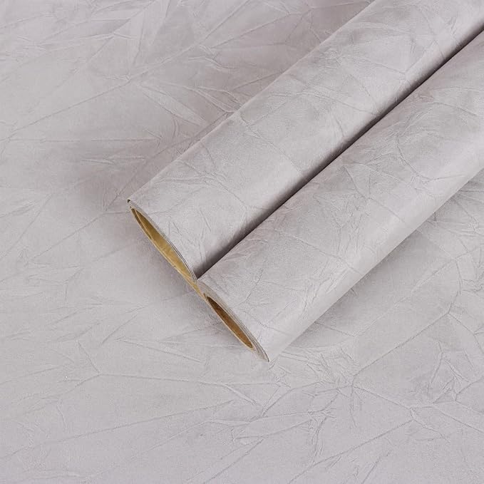 CHIHUT Self Adhesive Light Grey Velvet Felt Drawer Liner 12”x472” Thick