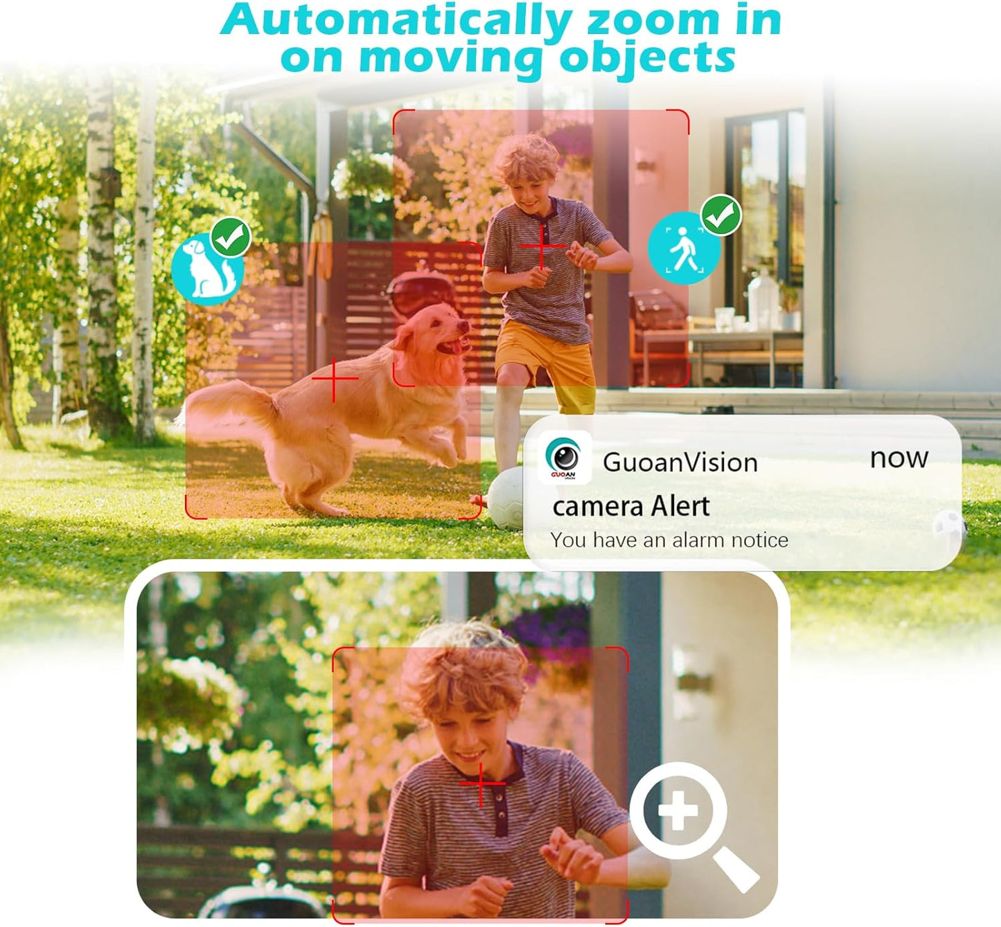 5G Outdoor/Indoor Camera for Home Security,2K Baby Monitor Cameras for Bedroom/Elder/Dog/Pet Security Camera,IP66 Waterproof,Night Vision, Motion Detection, Alarm Siren, Two-way Talk, SD/Cloud -2Pack