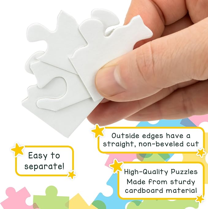 Hygloss 8 Blank Jigsaw Puzzles